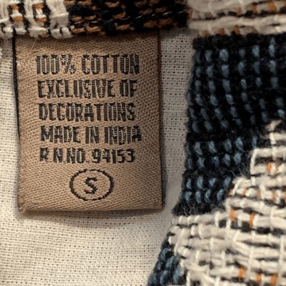 Vintage 90s Don’t Mess With Texas Flag Jacket Small Woven Cotton Stars Stripes - Picture 9 of 11